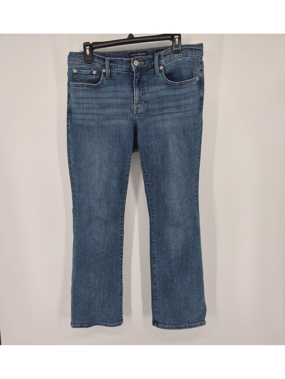Lucky Brand Mid Rise Boot Cut Ankle Jeans Women's Size 8 / 29 Denim Blue